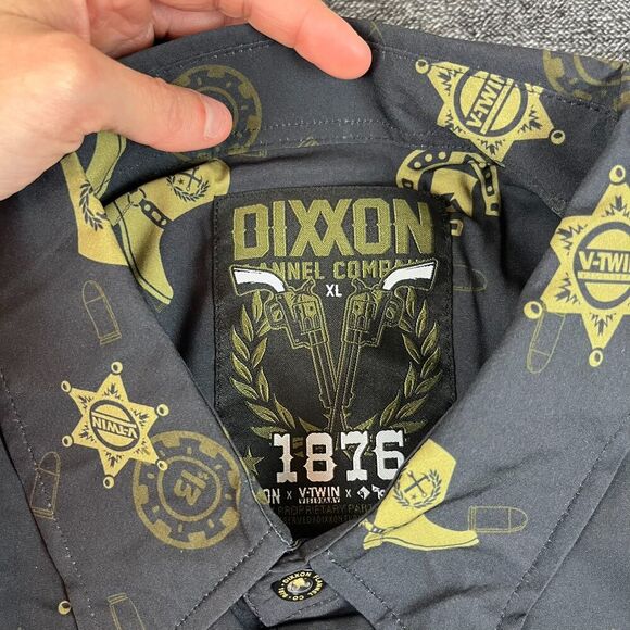 Dixxon Flannel Co 1876 Western Button Up Short Sleeve Black Men's XL NWT - Picture 3 of 9